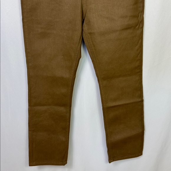 Lauren Ralph Lauren Coated High Rise Straight Ankle Jeans Tan Size 14 - Picture 8 of 16